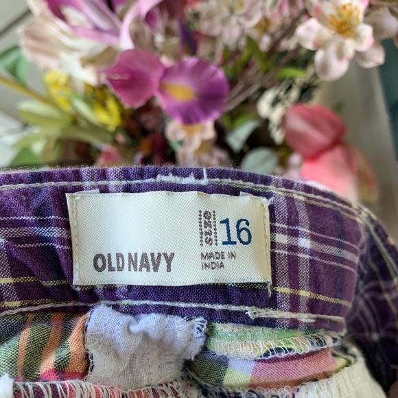 •Old Navy• Girl’s Plaid Madras Mini Skirt-Size 16 - Picture 2 of 10
